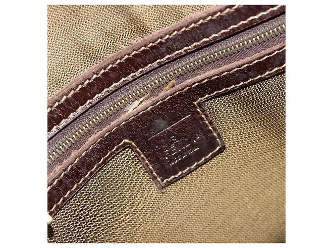 Borsa a mano FENDI Zucca Canvas 2way Nero Marrone Oro Auth 184637 D'oro - vista 20