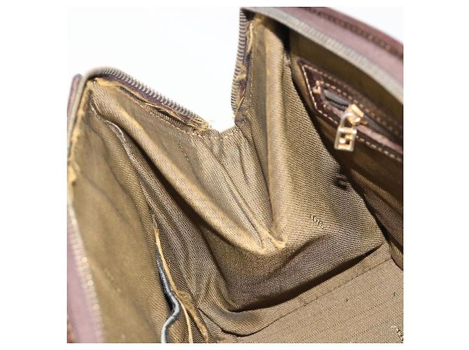 Borsa a mano FENDI Zucca Canvas 2way Nero Marrone Oro Auth 184637 D'oro - vista 22