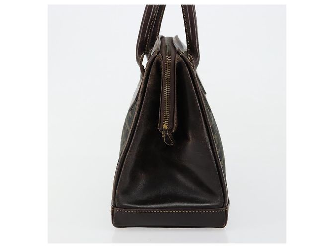 Borsa a mano FENDI Zucca Canvas 2way Nero Marrone Oro Auth 184637 D'oro - vista 3