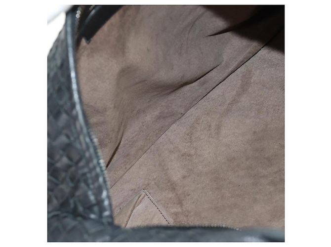 Bottega Veneta Borsa Hobo BOTTEGAVENETA INTRECCIATO in pelle nera e oro 115654 Auth 185094SAM - vista 10