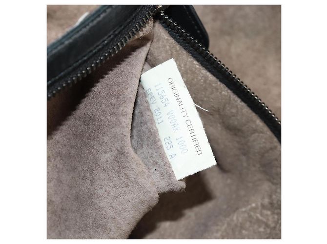 Bottega Veneta Borsa Hobo BOTTEGAVENETA INTRECCIATO in pelle nera e oro 115654 Auth 185094SAM - vista 11