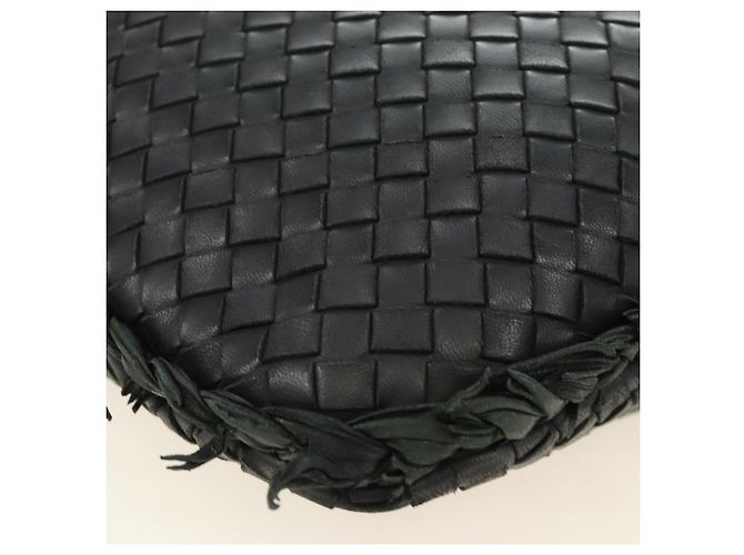Bottega Veneta Borsa Hobo BOTTEGAVENETA INTRECCIATO in pelle nera e oro 115654 Auth 185094SAM - vista 18