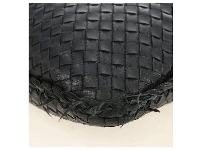 Bottega Veneta Borsa Hobo BOTTEGAVENETA INTRECCIATO in pelle nera e oro 115654 Auth 185094SAM - vista 19