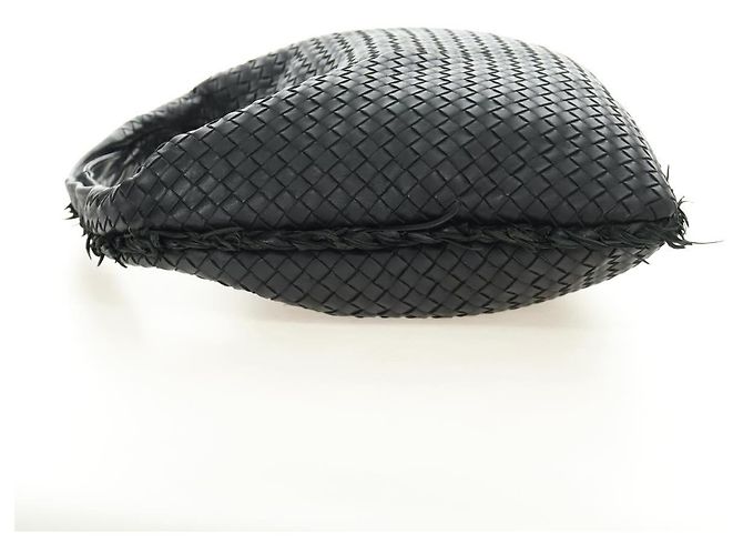 Bottega Veneta Borsa Hobo BOTTEGAVENETA INTRECCIATO in pelle nera e oro 115654 Auth 185094SAM - vista 3