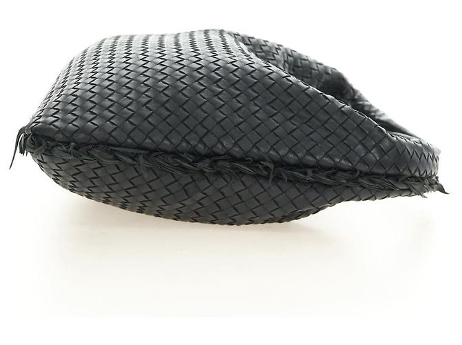 Bottega Veneta Borsa Hobo BOTTEGAVENETA INTRECCIATO in pelle nera e oro 115654 Auth 185094SAM - vista 4