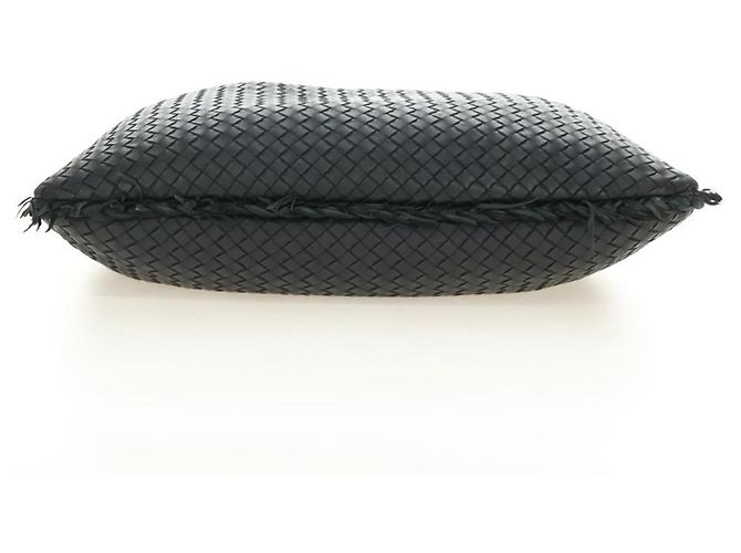 Bottega Veneta Borsa Hobo BOTTEGAVENETA INTRECCIATO in pelle nera e oro 115654 Auth 185094SAM - vista 5