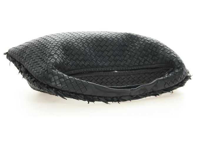 Bottega Veneta Borsa Hobo BOTTEGAVENETA INTRECCIATO in pelle nera e oro 115654 Auth 185094SAM - vista 7