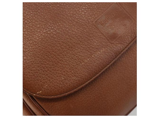 Borsa a Spalla Burberry in Pelle Marrone Oro Auth BA13366 D'oro - vista 10