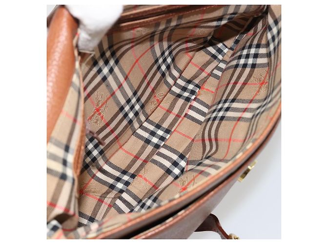 Borsa a Spalla Burberry in Pelle Marrone Oro Auth BA13366 D'oro - vista 11