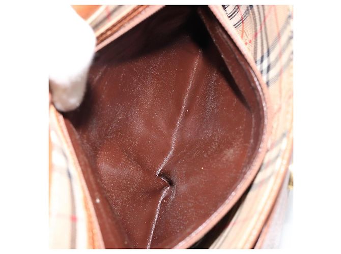 Borsa a Spalla Burberry in Pelle Marrone Oro Auth BA13366 D'oro - vista 12