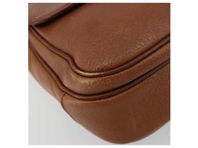 Borsa a Spalla Burberry in Pelle Marrone Oro Auth BA13366 D'oro - vista 15