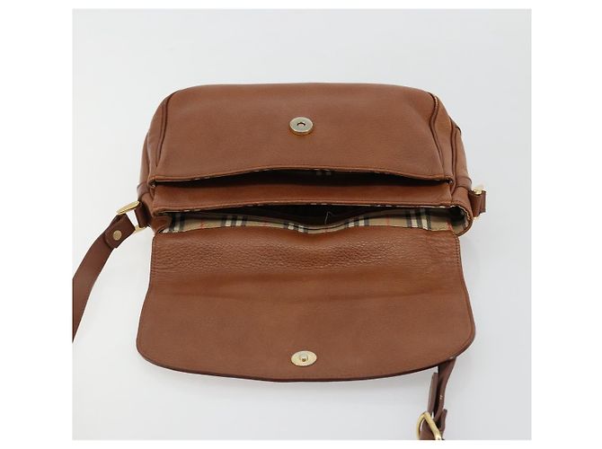 Borsa a Spalla Burberry in Pelle Marrone Oro Auth BA13366 D'oro - vista 18