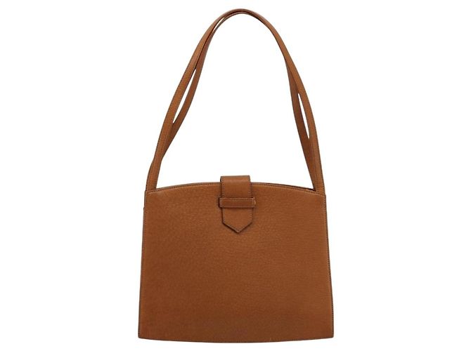 Borsa Tote SAINT LAURENT in pelle marrone Auth bs35578 - vista 13