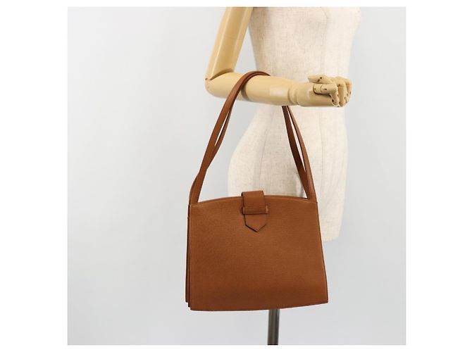 Borsa Tote SAINT LAURENT in pelle marrone Auth bs35578 - vista 25