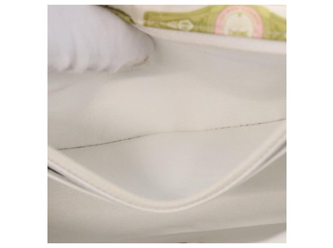 CHANEL Cuba Collection Matelasse 20 Chain Bag Satin White Gold CC Auth 185394SM Bianco D'oro - vista 24