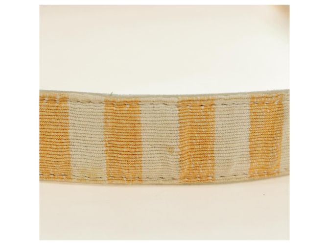 CHANEL Matelasse Chain Shoulder Bag Canvas Beige Gold CC Auth BA13294M D'oro - vista 15