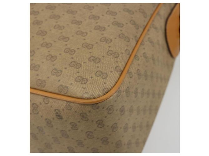 Borsa GUCCI Micro GG Supreme in PVC 2way Beige Oro Auth 184496 D'oro - vista 15