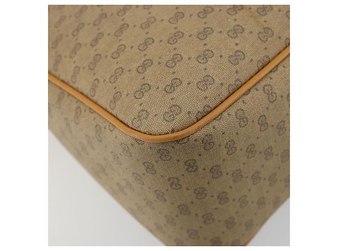 Borsa GUCCI Micro GG Supreme in PVC 2way Beige Oro Auth 184496 D'oro - vista 16