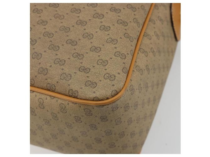 Borsa GUCCI Micro GG Supreme in PVC 2way Beige Oro Auth 184496 D'oro - vista 17