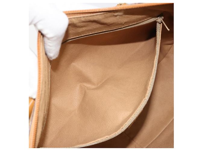 Borsa GUCCI Micro GG Supreme in PVC 2way Beige Oro Auth 184496 D'oro - vista 24