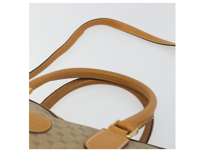 Borsa GUCCI Micro GG Supreme in PVC 2way Beige Oro Auth 184496 D'oro - vista 8