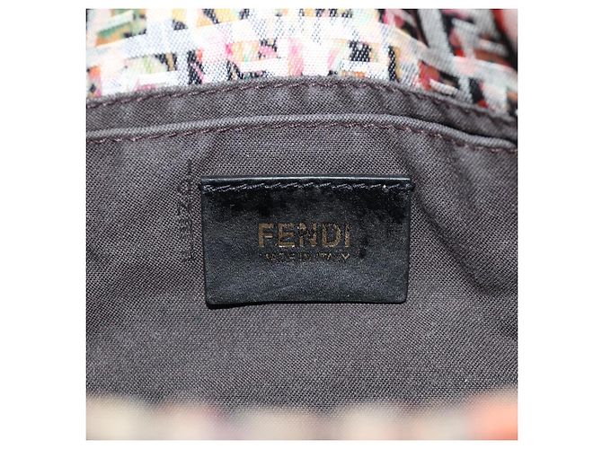 Borsa a tracolla FENDI Zucchino Canvas Mamma Baguette Rosa Oro Auth 165298SAV - vista 22