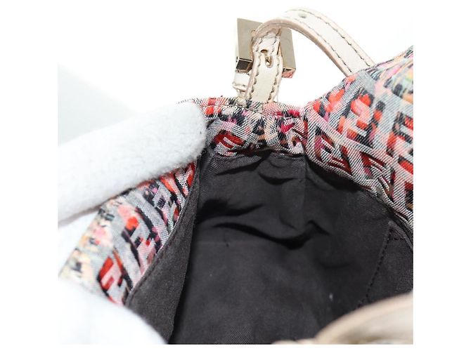Borsa a tracolla FENDI Zucchino Canvas Mamma Baguette Rosa Oro Auth 165298SAV - vista 24