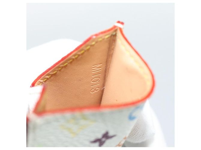 LOUIS VUITTON Monogram Multicolor Etui Hand Mirror White M92651 LV Auth 185055 Bianco - vista 10