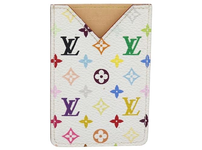 LOUIS VUITTON Monogram Multicolor Etui Hand Mirror White M92651 LV Auth 185055 Bianco - vista 13