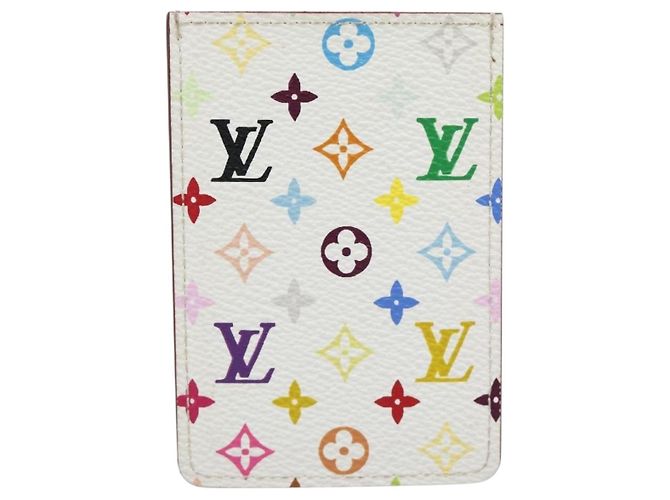 LOUIS VUITTON Monogram Multicolor Etui Hand Mirror White M92651 LV Auth 185055 Bianco - vista 2