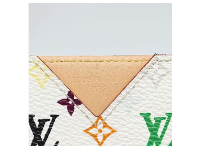 LOUIS VUITTON Monogram Multicolor Etui Hand Mirror White M92651 LV Auth 185055 Bianco - vista 8