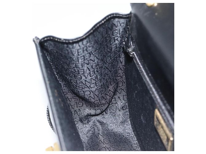 Borsa a Spalla Gianni Versace in Pelle Nera e Oro Auth BA13310A Nero D'oro - vista 18