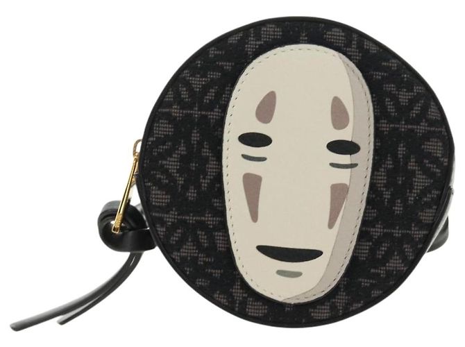 LOEWE Studio Ghibli Cookie Pouch No-Face Bag Canvas Black Gold Auth 167410SM Nero D'oro - vista 13
