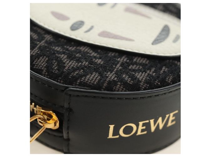 LOEWE Studio Ghibli Cookie Pouch No-Face Bag Canvas Black Gold Auth 167410SM Nero D'oro - vista 15