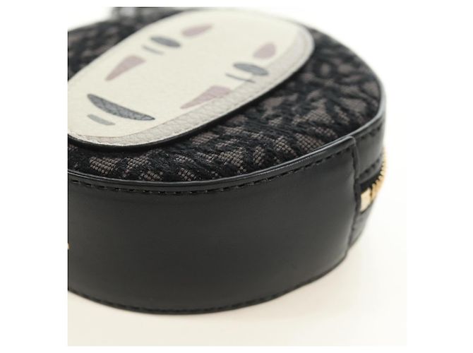 LOEWE Studio Ghibli Cookie Pouch No-Face Bag Canvas Black Gold Auth 167410SM Nero D'oro - vista 16
