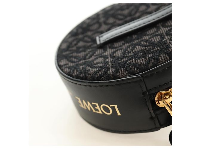 LOEWE Studio Ghibli Cookie Pouch No-Face Bag Canvas Black Gold Auth 167410SM Nero D'oro - vista 18