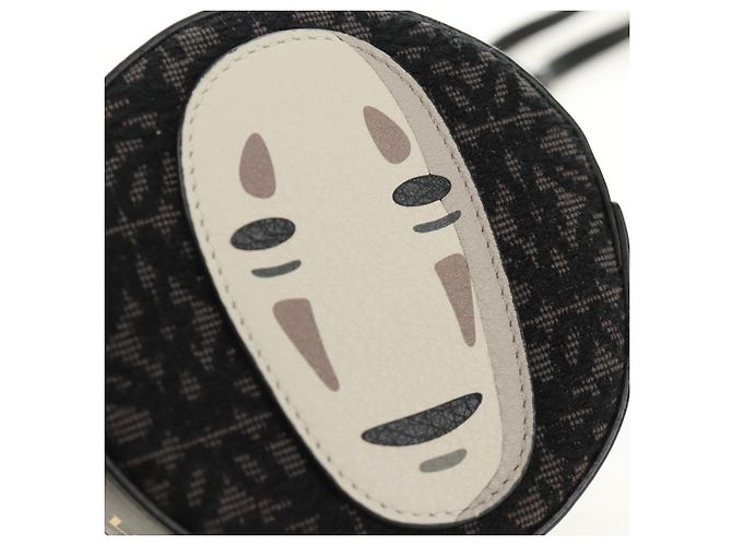 LOEWE Studio Ghibli Cookie Pouch No-Face Bag Canvas Black Gold Auth 167410SM Nero D'oro - vista 19