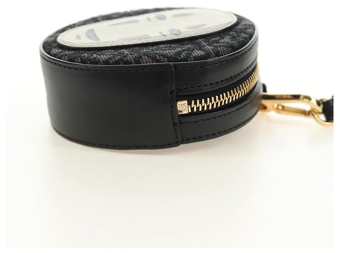 LOEWE Studio Ghibli Cookie Pouch No-Face Bag Canvas Black Gold Auth 167410SM Nero D'oro - vista 4