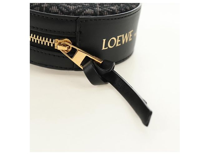 LOEWE Studio Ghibli Cookie Pouch No-Face Bag Canvas Black Gold Auth 167410SM Nero D'oro - vista 9
