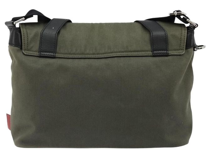Borsa a tracolla VALENTINO Canvas Khaki Silver Auth bs35528 Argento Cachi - vista 2