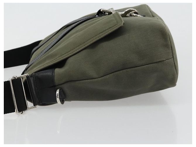 Borsa a tracolla VALENTINO Canvas Khaki Silver Auth bs35528 Argento Cachi - vista 4
