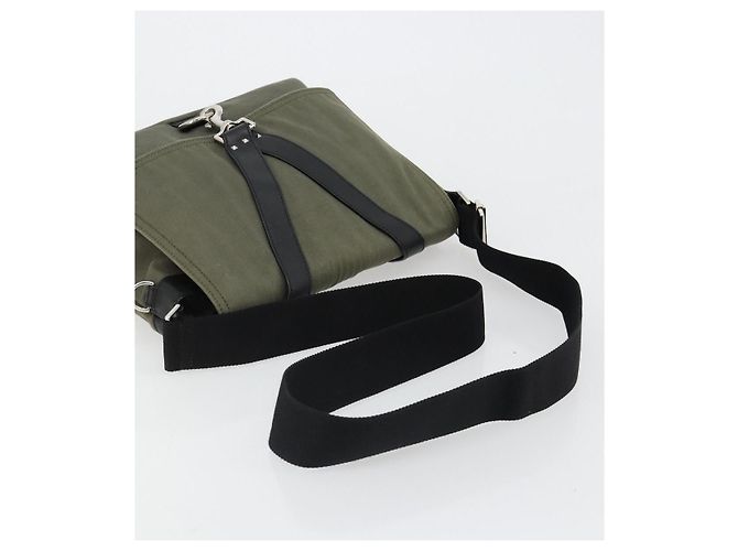 Borsa a tracolla VALENTINO Canvas Khaki Silver Auth bs35528 Argento Cachi - vista 7