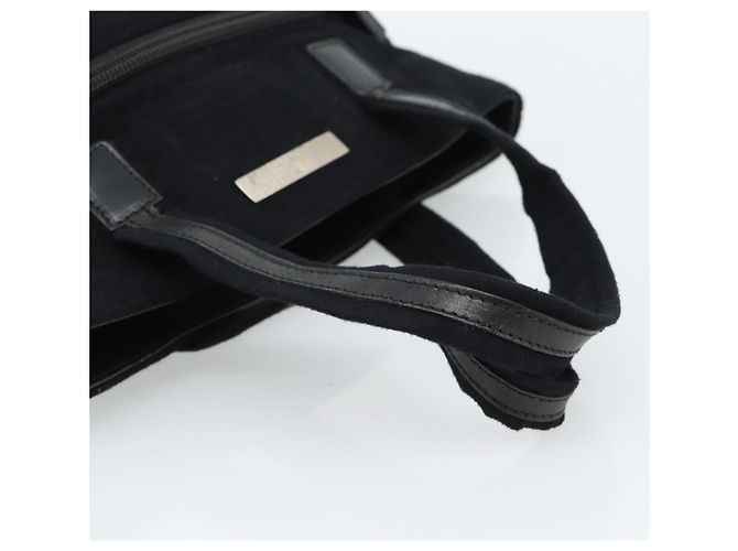 Borsa GUCCI in cotone nero argento 002 8079 Auth bs35582 - vista 7