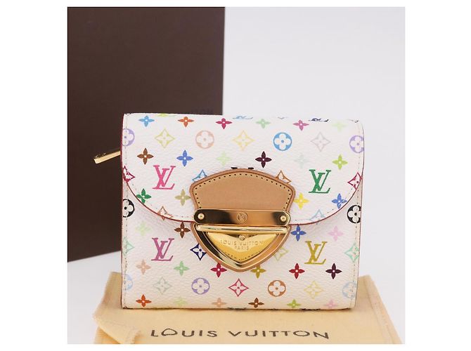 LOUIS VUITTON Monogram Multicolor Portefeuille Joy Wallet M60281 Auth 185053SAM White - view 12