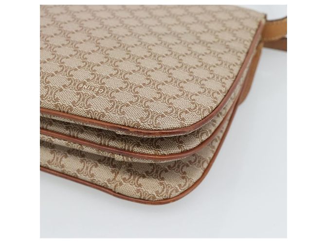 Céline CELINE Macadam Canvas Schultertasche PVC Beige Gold Authentisch bs35577 Golden - Ansicht 17