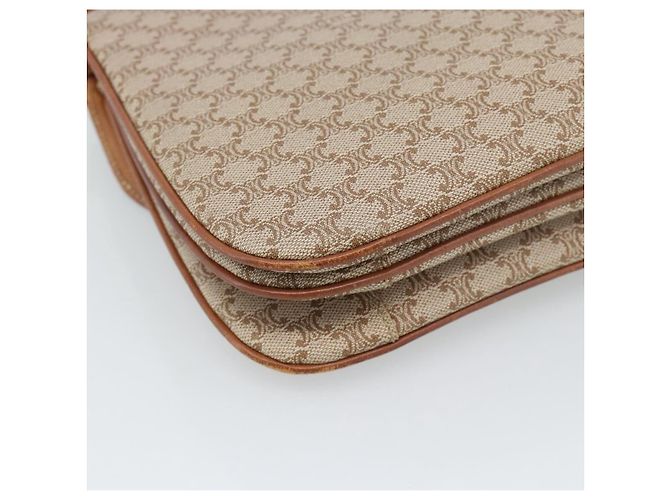 Céline CELINE Macadam Canvas Schultertasche PVC Beige Gold Authentisch bs35577 Golden - Ansicht 18