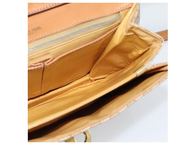 Céline CELINE Macadam Canvas Schultertasche PVC Beige Gold Authentisch bs35577 Golden - Ansicht 20