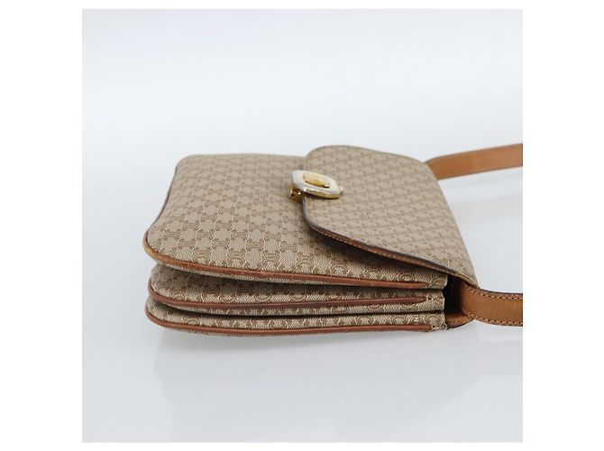 Céline CELINE Macadam Canvas Schultertasche PVC Beige Gold Authentisch bs35577 Golden - Ansicht 4