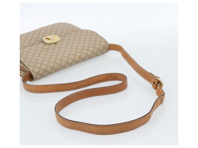 Céline CELINE Macadam Canvas Schultertasche PVC Beige Gold Authentisch bs35577 Golden - Ansicht 7
