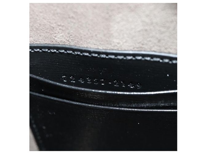 Borsa a tracolla GUCCI GG Supreme PVC Nero Argento 724351 Auth 183126M - vista 11